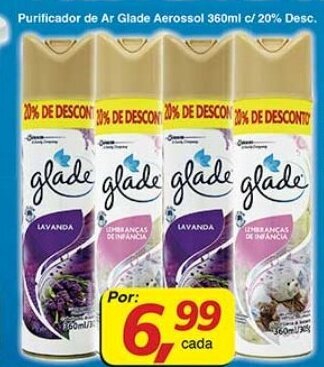 Supermercados Guanabara Purificador de Ar Glade Aerossol 360ml c/ 20% Desc, oferta