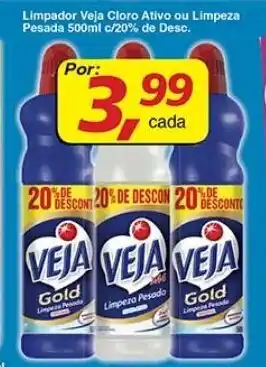 Supermercados Guanabara Limpador Veja Cloro Ativo ou Limpeza Pesada 500ml c/20% de Desc. oferta