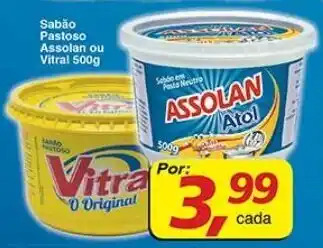 Supermercados Guanabara Sabao Pastoso Assolan ou Vitral 500g oferta