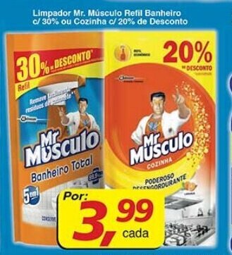 Supermercados Guanabara Limpador Mr.Musculo Refil Banheiro c/ 30% ou Cozinha c/ 20% de Desconto oferta