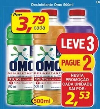 Supermercados Guanabara Desinfetante Omo 500ml oferta