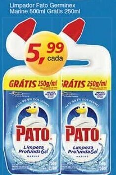 Supermercados Guanabara Limpador Pato Germinex marine 500ml gratis 250ml oferta