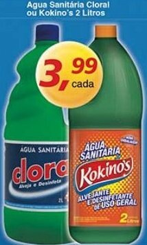Supermercados Guanabara Agua Sanitaria Cloral ou Kokino's 2L oferta