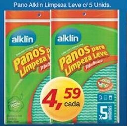 Supermercados Guanabara Pano Alklin Limpeza Leve Multiuso c/5 unids oferta