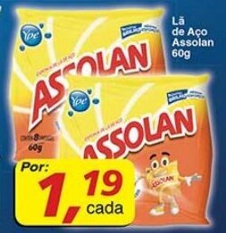 Supermercados Guanabara La de Aco Assolan 60g oferta