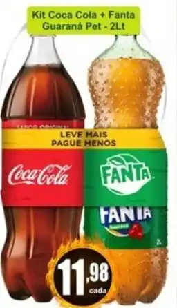 Sol Supermercados Kit Coca Cola + Fanta Guarana Pet 2L oferta