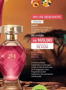 De - botica 2h african sunisirs eau de parfum