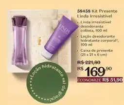 O Boticário Colônia - kit presente irresistivel oferta