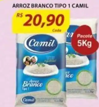 Assaí Atacadista Arroz Branc tipo 1 Camil 5kg oferta