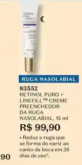 O Boticário Puro - riga nasolabial 83552 retinol puro + linefill creme preenchedor da ruga nasolabial oferta