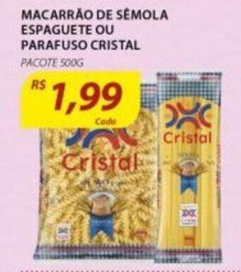 Assaí Atacadista Macarrao de Semola Espaguete ou Parafuso Cristal 500g oferta