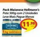 Pack maionese hellmann’s pote 500g com 2 unidades leve mais pague menos
