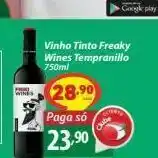 D'avó Supermercado Vinho tinto freaky wines tempranillo 750ml oferta