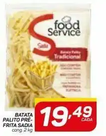 GBarbosa Batata palito préfrita sadia cong. 2 kg oferta
