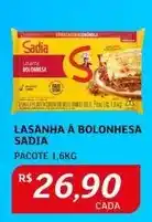 Assaí Atacadista Sadia - lasanha à bolonhesa oferta