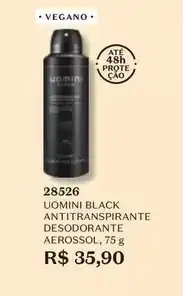 O Boticário Uomini black - antitranspirante desodorante aerossol oferta