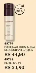 O Boticário Portinari - body spray desodorante oferta