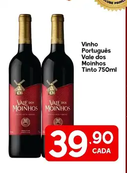 Supermercados Princesa Vinho Português Vale dos Moinhos Tinto oferta