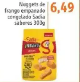 Sonda Nuggets de frango empanado congelada Sadia sabores oferta