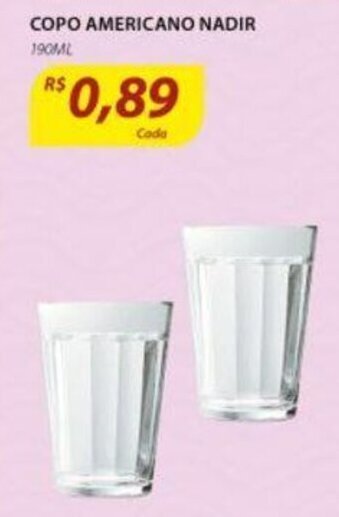 Assaí Atacadista Copo Americano Nadir 190ml oferta