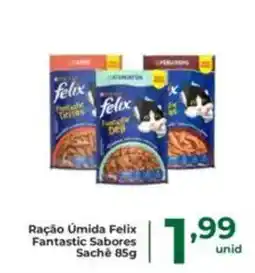 Comercial Esperança Ração Úmida Felix Fantastic Sabores Sachê oferta