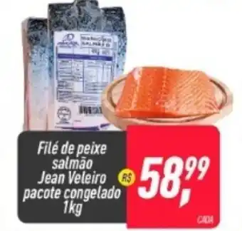 Frangolândia File depeixe Salmao Jean Veleiro pacote congelado 1kg oferta