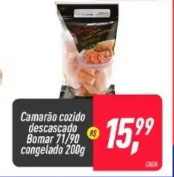 Frangolândia Camarao cozido descartavel Bomar 70/90g congelado 200g oferta