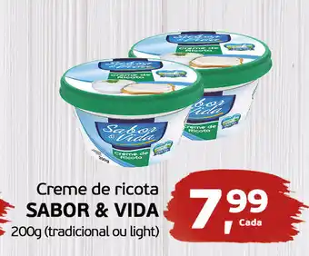 Cometa Supermercados Creme de ricota SABOR & VIDA oferta