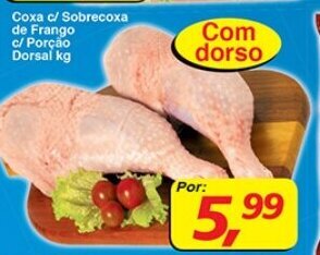 Supermercados Guanabara Coxa c/ Sobrecoxa de Frango c/ Porcao Dorsal 1kg oferta