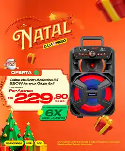 Casa e Vídeo Caixa de Som Acústica BT 220W Amvox Gigante ll oferta