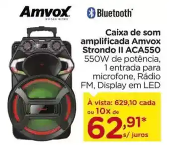 Carrefour Caixa de som amplificada Amvox Strondo II oferta