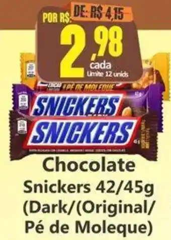 Big Supermercados Chocolate Snickers oferta