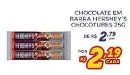 Bahamas Supermercados Chocolate em barra hershey's chocotubes oferta