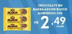 Bahamas Supermercados Chocolate em barra arcor block amendoim oferta