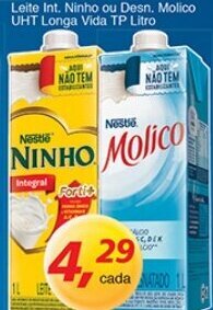 Supermercados Guanabara Leite Int. Ninho ou Desn. Molico UHT Longa Vifa Tp Litro oferta