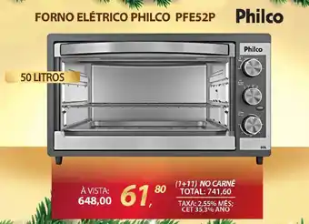 Lojas Cem Forno elétrico philco pfe52p oferta