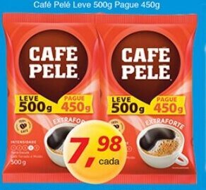 Supermercados Guanabara Cafe Pele Leve 500g Pague 450g oferta