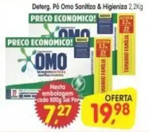Cercadão Deterg. Po Omo Sanitiza & Higieniza 2.2kg oferta