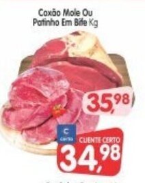 Cercadão Coxao Mole ou Patinho Em Bife 1kg oferta