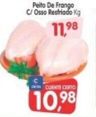 Cercadão Peito de Frango c/ Osso Resfriado 1kg oferta