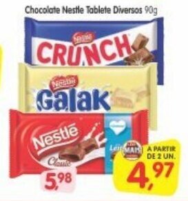 Cercadão Chocolate Nestle Tablete Diversos 90g oferta