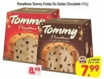 Panettone Tommy Frutas ou Gotas de Chocolate 400g