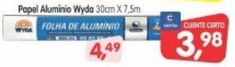 Cercadão Papel Aluminio Wyda 30cmx7.5m oferta