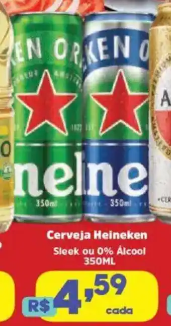 Supermercados Mateus Cerveja heineken sleek ou 0% álcool oferta