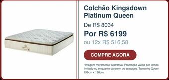 Euro Colchões Colchão kingsdown platinum queen oferta