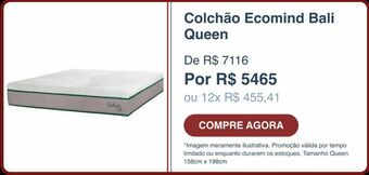 Colchão ecomind bali queen