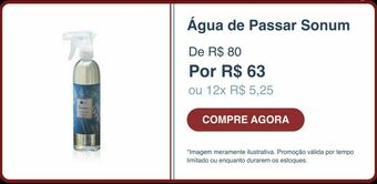 Água de passar sonum