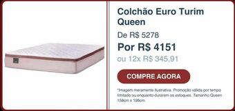 Colchão euro turim queen