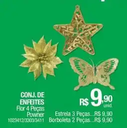 Milium Conj. de enfeites Flor 4 Peças Powner oferta