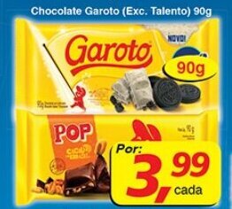 Supermercados Guanabara Chocolate Garoto 90g oferta